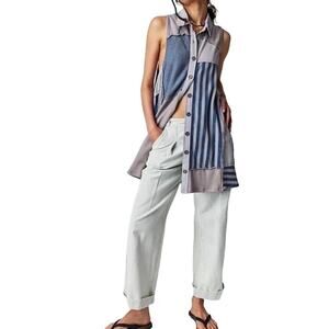 Free People / Santana Patched Mini Dress / Boho PatchworkTunic Top